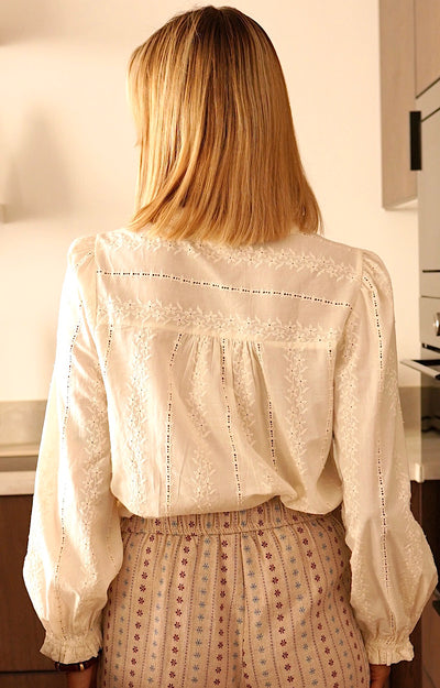 CHEMISE COTON BRODÉE ILDA