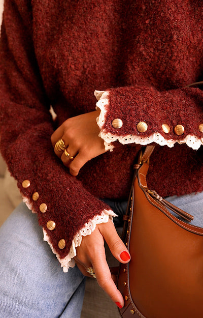 PULL BORDEAUX GALATEA