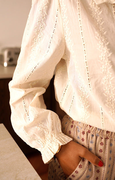 CHEMISE COTON BRODÉE ILDA