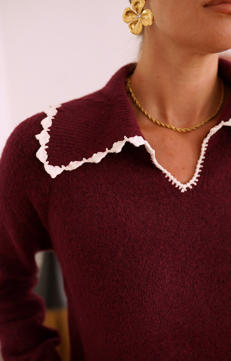 PULL BORDEAUX FOSCA