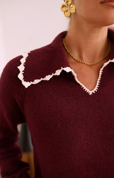 PULL BORDEAUX FOSCA