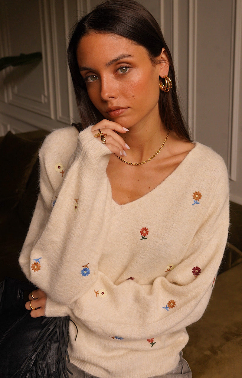 PULL FLEURS LEA