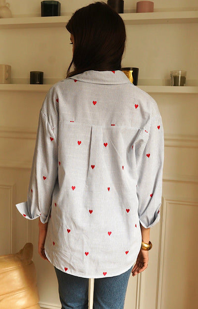 CHEMISE COTON RAYÉ GLORIA