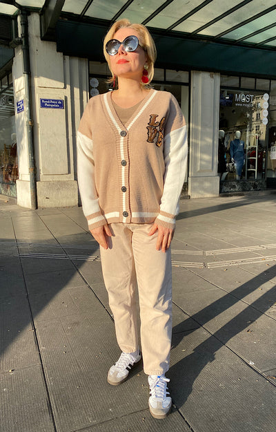 GILET CAMEL TIGRE LOVE AMELIA