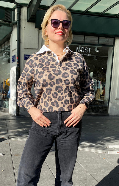 PULL CHEMISE LÉOPARD ALICIA