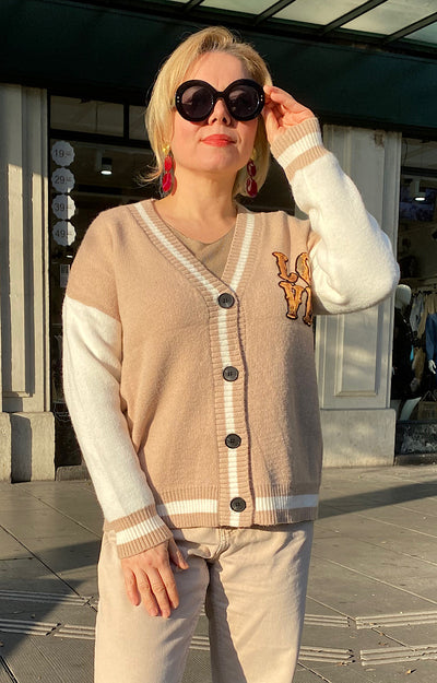 GILET CAMEL TIGRE LOVE AMELIA