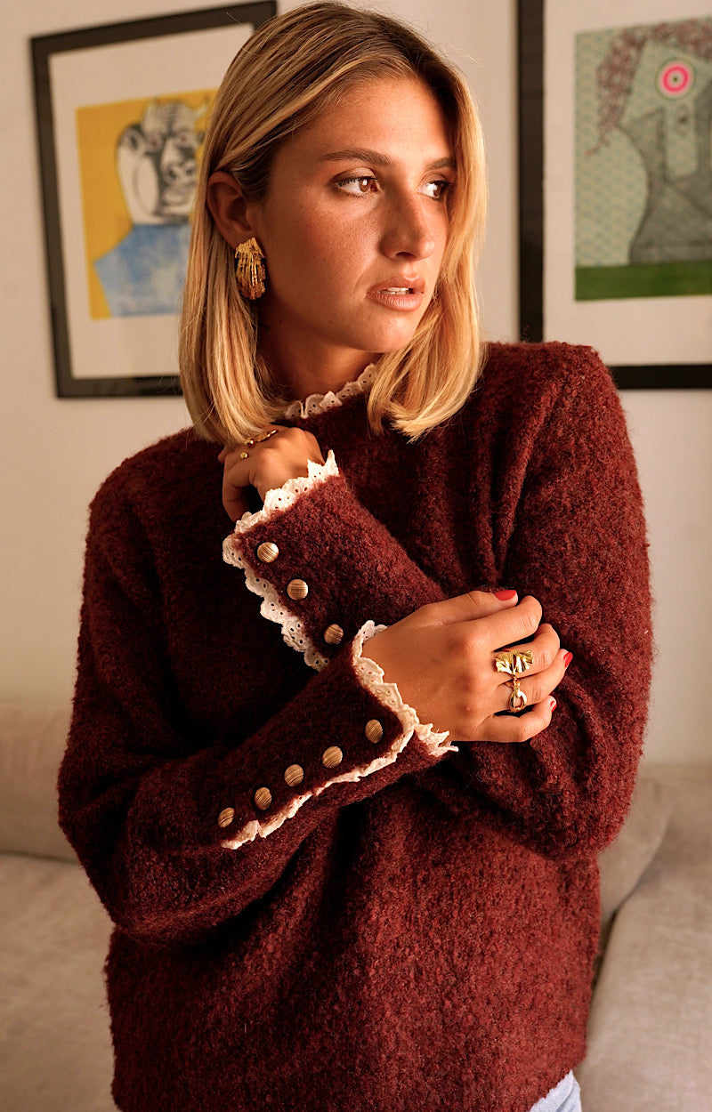 PULL BORDEAUX GALATEA