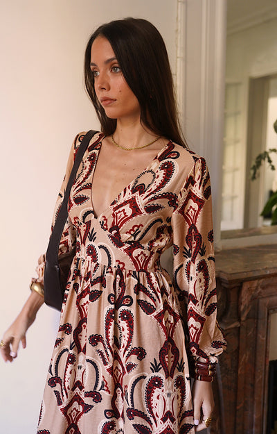 ROBE LONGUE BEIGE GIANNA