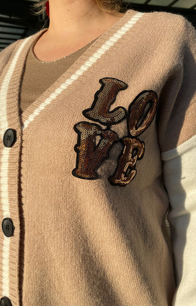 GILET CAMEL TIGRE LOVE AMELIA