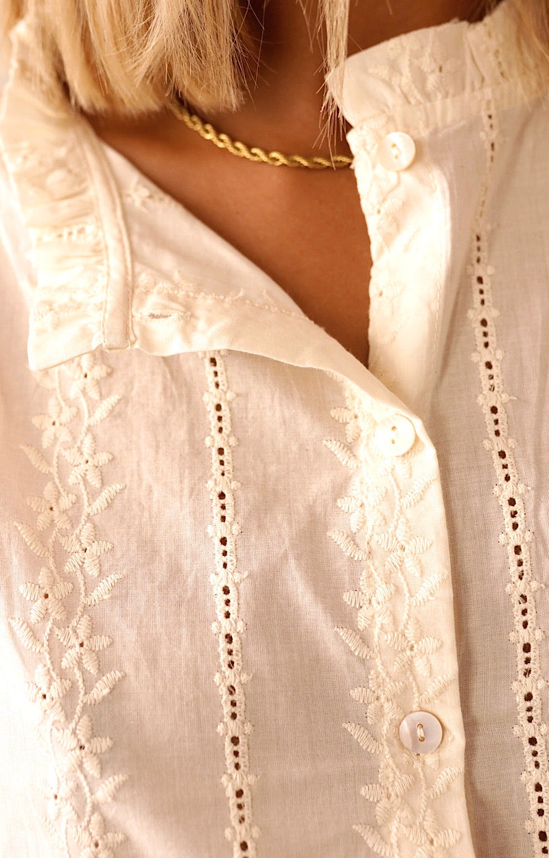 CHEMISE COTON BRODÉE ILDA