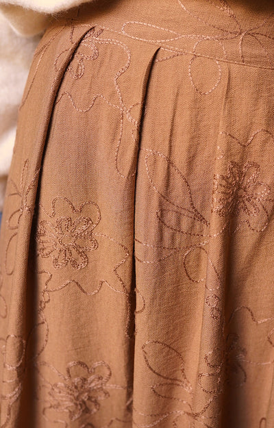 JUPE LONGUE BEIGE FIORETTA