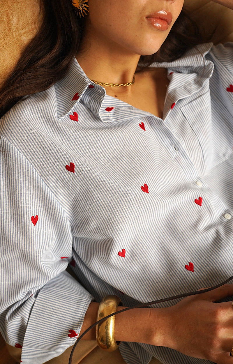 CHEMISE COTON RAYÉ GLORIA