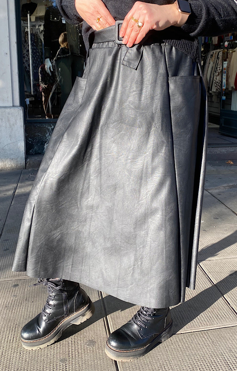 JUPE LONGUE SKAÏ NOIR CORNELIA